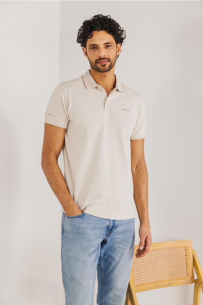 PIQUE POLO MET STREEPDETAILS 46115400 1400